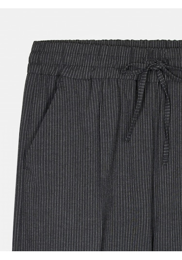 Dilvin 72164 Beli Lastikli Süet Pantolon-antrasit Antrasit