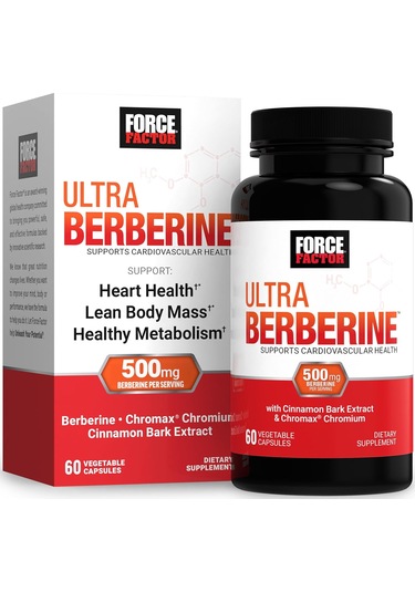 Force Factor Ultra Berberine, 500mg Chromium & Cinnamon 60 Vegeta