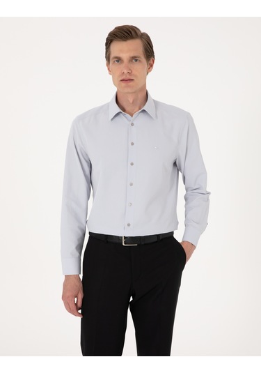 Pierre Cardin Erkek Açık Gri Gömlek Basic 50316742-vr001 Açık Gri