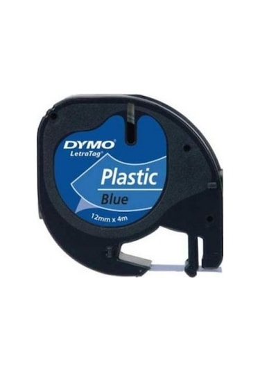 Dymo Letratag S0721650 Mavi Plastik Yedek Şerit Etiket 12MM X 4M