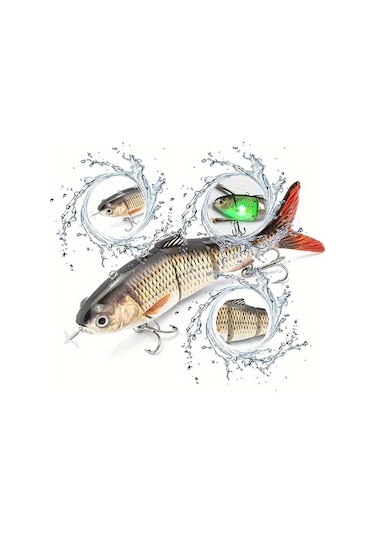 Fochsia Usb Şarj Edilebilir Led Yapay Robot Yem 42 Gram 36v 1968.5 İnç Abs Balıkçılık Hediyelik Sku Gri