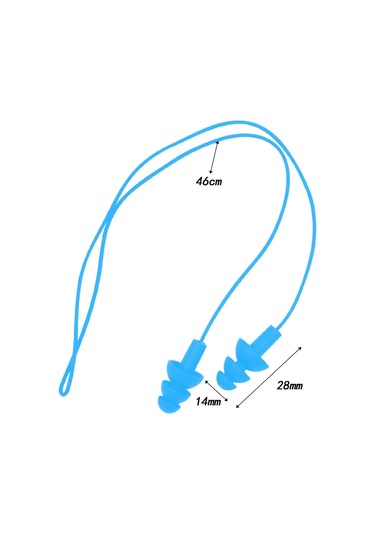 Homyl Taşıma Kutulu Silikon Kulak Tıkaçları İş Uyku Mavi