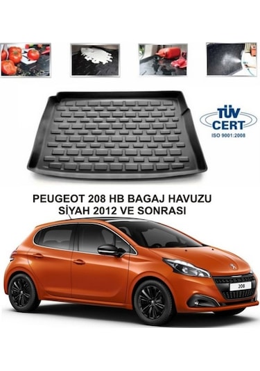 Peugeot 208 Bagaj Havuz Paspas 2012 Sonrası