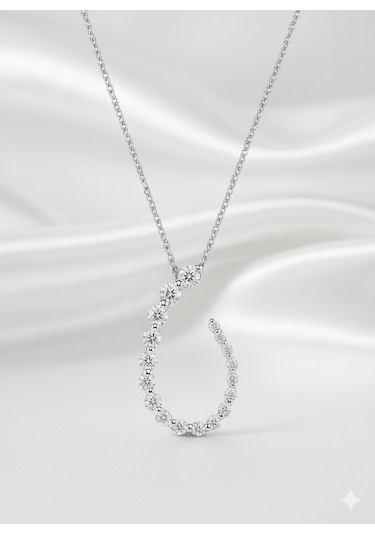 Ariş Pırlanta Fantezi Kolye Beyaz