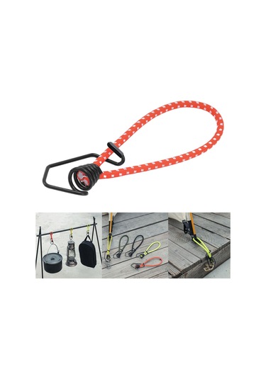 Suntek Kancalı Bungee Kablosu 6mm Halat Kanopi Kırmızı Kırmızı