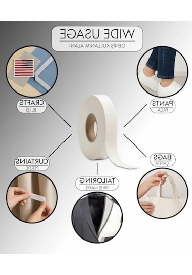 Çift Taraflı Yapışkan Tela - 1.5 Cm X 100 M, Pratik Onarımlar İçin