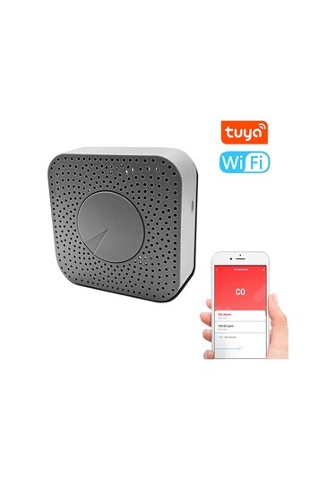 Ranyeek Tuya Wifi Akıllı Karbon Monoksit Co Algılayıcı - Gerçek Zamanlı Yoğunluk Tespiti, 80db Alarm, Usb Besleme, Uygulama Entegrasyonu