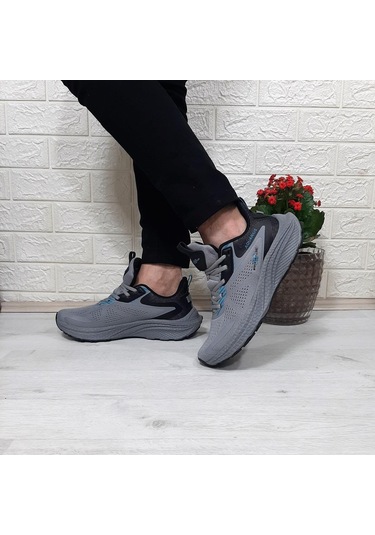 M.p 1607 Gri Yumuşak Taban Hafif Erkek Spor Ayakkabı Gri