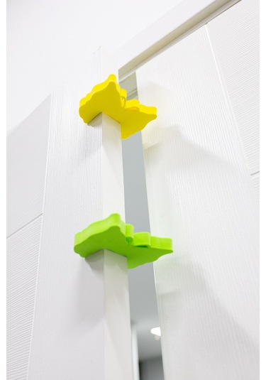 4 Adet Sünger Iz Bırakmaz Kapı Durdurucu Ev Yatak Odası, Pencere Dekoratif Çocuk Ve Bebek Güvenlik Çok Renkli