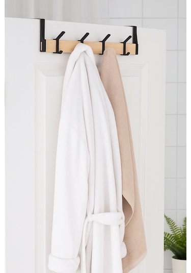 Nwood N-as 01 Masif Ahşap Organik Kapı Arkası Elbise Askısı Ahşap