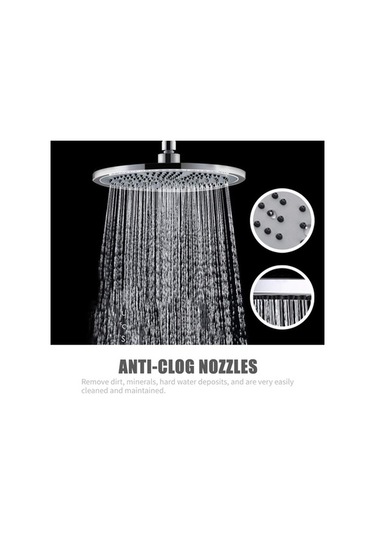 Novahub Paslanmaz Çelik 9,5 İnç Yüksek Basınçlı Yağmur Duş Başlığı - Korozyona Dayanıklı, Kendi Kendine Temizlenen Nozullar Diğer