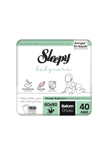 Sleepy Babycare Bebek Bakım Örtüsü 60 x 90 CM 4 x 10 40 Adet
