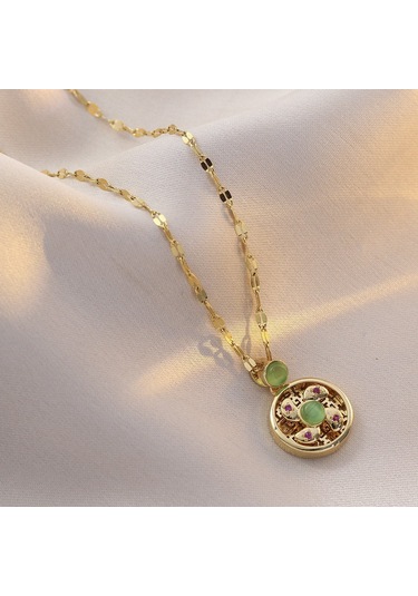 Bayan Kolye: Moda Estetiği Titanyum Çelik Kolye No.9 Çok REnkli