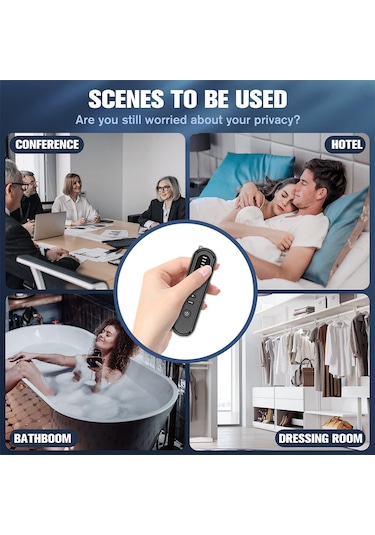 Geeroyoo Taşınabilir Rf Sinyal Dedektörü - Gps Takip, Dinleme Cihazı Tespiti İçin 6 Seviye Hassasiyetli Kablosuz Tarayıcı 100mhz-2.7ghz