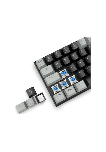 Mini T9 Mekanik Oyuncu Klavyesi Blue Switch Türkçe Mekanik Oyun Klavyesi