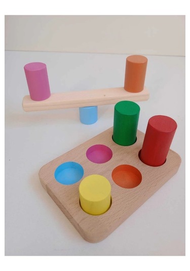 Montessori Eşleştirme Tablalı Silindirler 6 Lı