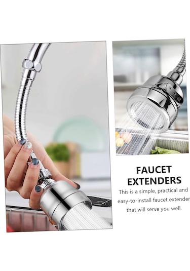 Osaladı 2 Adet Musluk Duş Lavabo Musluğu Püskürtücü Eki Dönen Gümüş