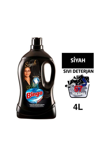 Bingo Siyahlar İçin Sıvı Çamaşır Deterjanı  67 Yıkama 4 L