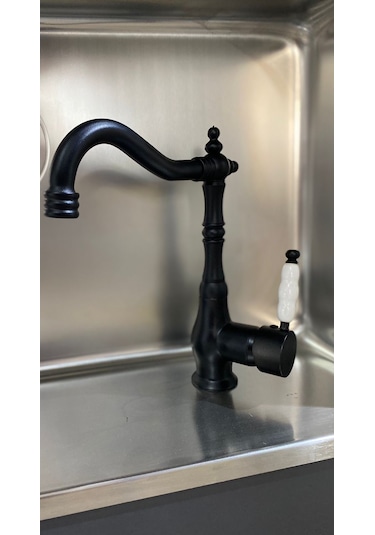 Armour Armatür Rustik Lavabo Bataryası Siyah