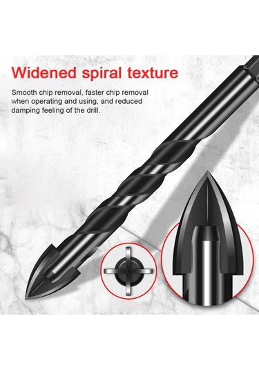 Hallow Yg8 Karbür Dört Kenarlı Crossdrill Bit Set 10 Adet