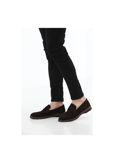 M.Karaca Hakiki Süet Deri Ortopedik Klasik Erkek Ayakkabı K.Kahve