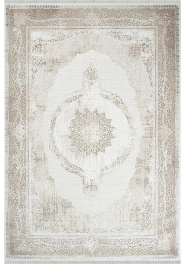 Hoom Rugs Doku 2106 Bej Modern Salon Halısı Bej - Krem