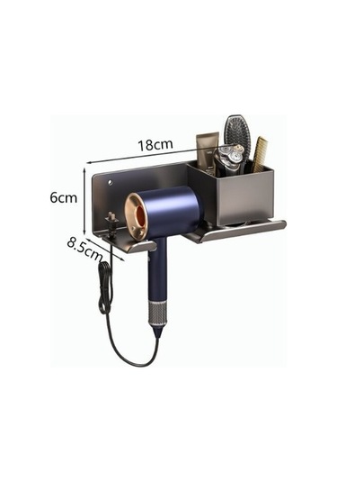 Lichen Saç Kurutma Makinesi Depolama Rafı, Banyo Depolama Rafı, Şeffaf