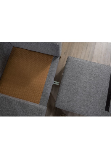 Most Handy Akıllı Köşe Koltuk Takımı Minderli Lüks Gri Keten Kuma