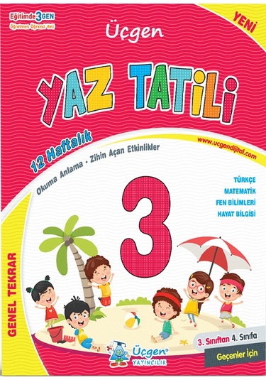 Üçgen 3.sınıftan 4.sınıflara Geçenler İçin Yaz Tatil Seti Tatil+problem Kitabı