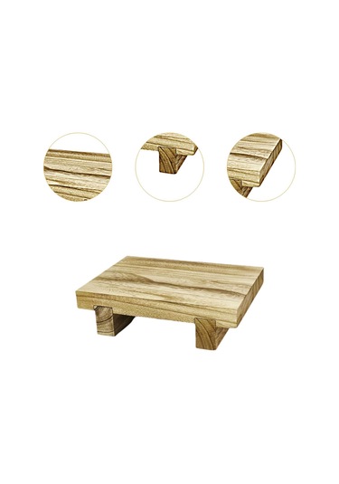 Suntek Ahşap Kaideli Ekran Bulaşık Sabunu Yükseltici Tabak Bej