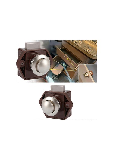 Adet Basmalı Düğme Mandalı Anahtarsız, Mobilya Kapı Kilidi Tokası, Rv Karavan Dolabı Kalın Mobilya İçin Düğme Mandalı Kilidi Beyaz