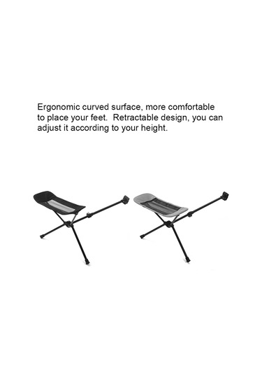 Katlanır Kamp Sandalyesi Footrest Taşınabilir Geri,gri Gri