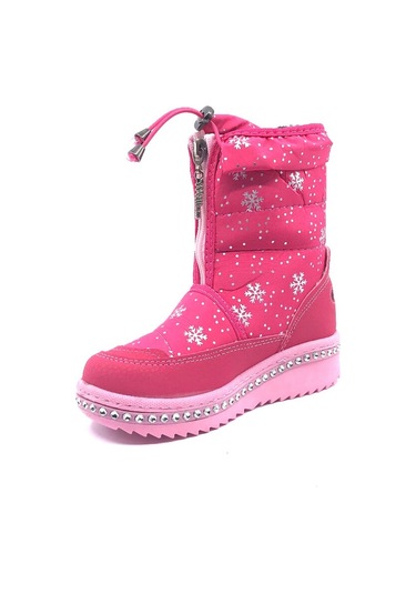 Ayakkabımood Le Petit Fuşya Taşlı Kürklü Kız Çocuk Kar Botu Fuşya