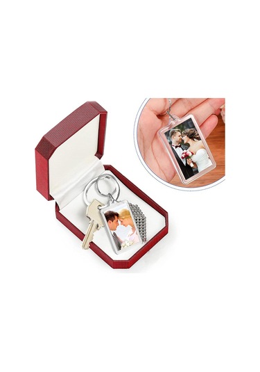 Gatherco Resimli Anahtarlıklar Fotoğraf Çerçevesi Anahtarlık Kolye Fotoğraf Hatırası Dekoratif Toka Kendin Yap Hediye Anahtarlık