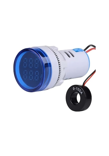 Mavi Voltmetre + Ampermetre Ac12-500v 0-100a 22 Mm
