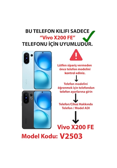 Vivo X200 Fe Uyumlu Şeffaf Silikon Kılıf Renkli