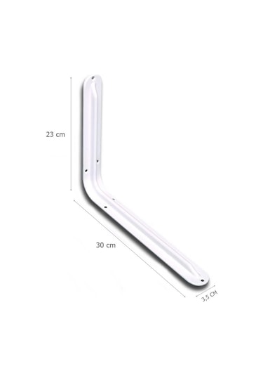 24 Adet Raf Altı Raf Ayağı Konsol L Demir Beyaz 23 x 30 cm