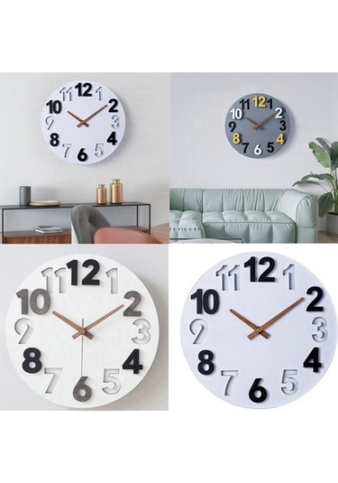 Goldenqian 8 Adet Uzun Şaft Duvar Saati Hareket Mekanizması 4 Tip 12 Inç Ceviz Ahşap Kuvars Parça Değişimi 6o3pxl Siyah