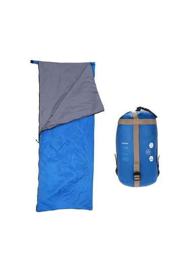 Lixada 190 75 Cm Açık Zarf Uyku Tulumu Kamp Seyahat Yürüyüş Çok Fonksiyonlu Ultra Hafif 680 G Mavi