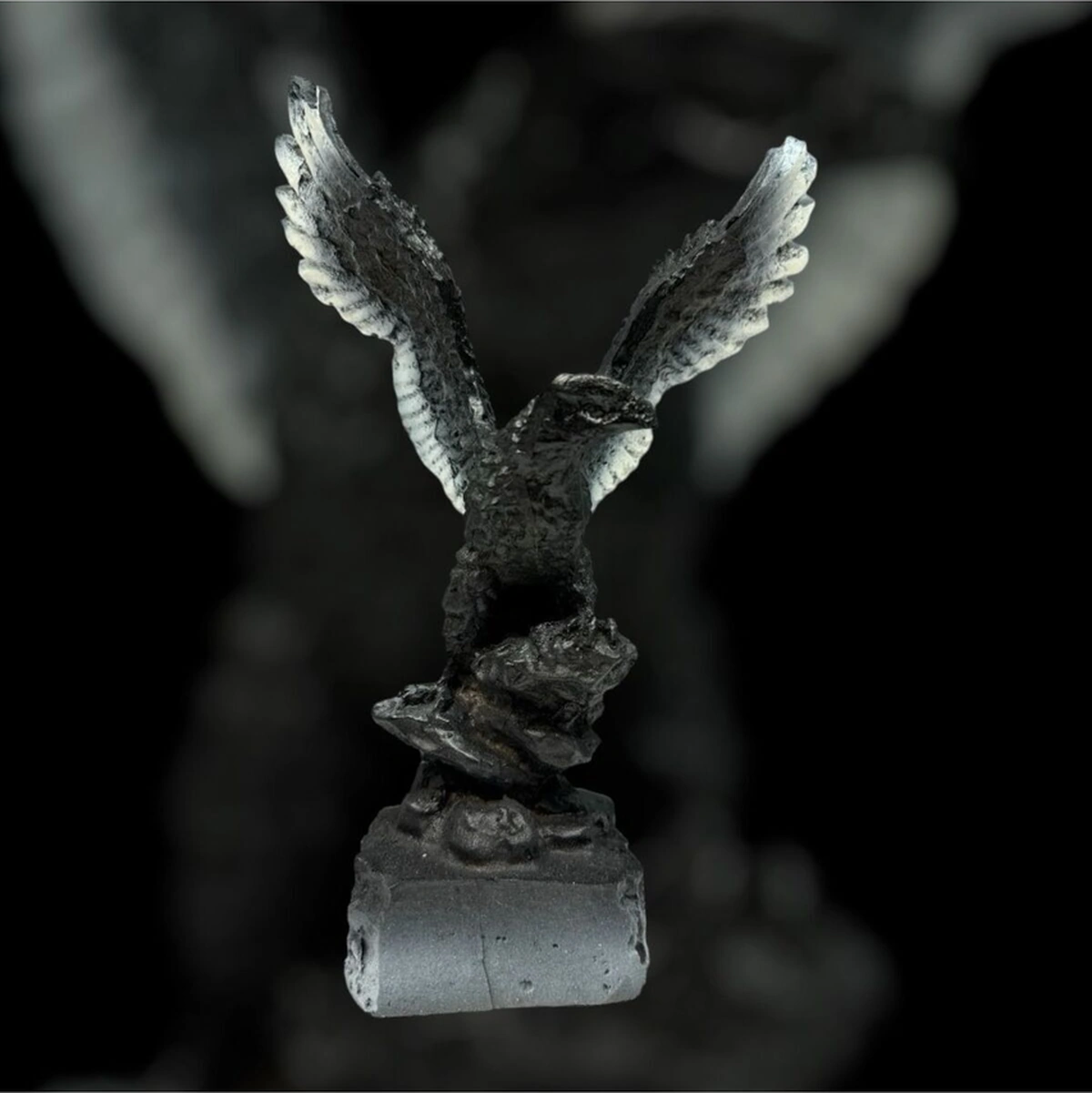 Dekoratif Polyester Kartal Biblo Siyah Beyaz