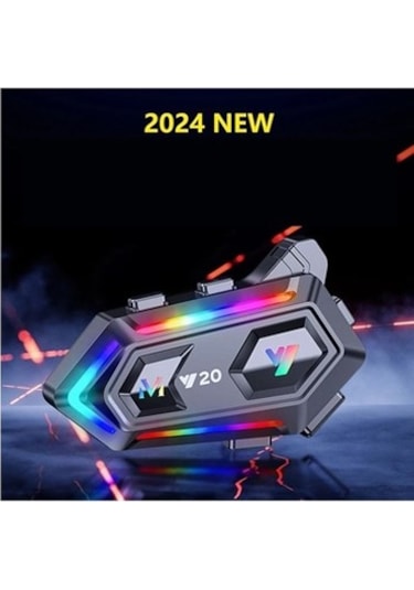 Motoyel Y20 5.3 Motosiklet Kask Bluetooth Kulaklık Intercom Işıklı