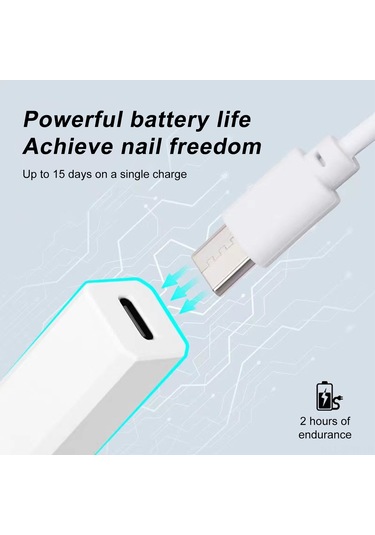 Maiyame Beyaz Şarjlı Minik Tırnak Kurutma Lambası, 395+405nm Dalga Boyu, Taşınabilir El Tırnak Işık Tedavi Cihazı, Hızlı Kuruma Özelliği, 15 6 4cm Küçük Boyut