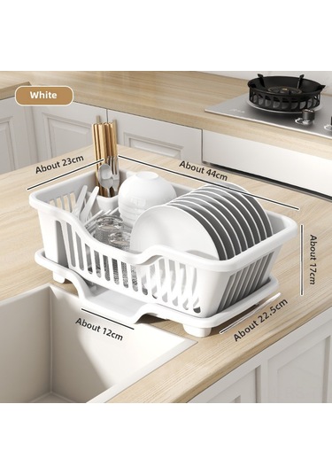 Reedark Küçük Beyaz Kalın Tip Mutfak Su Çıkaran Tabak Bardağı Rakusu - Evdeki Besteçlikleri Düzenleyen Sıcaklık Dayanıklı Depolama Rafı Diğer