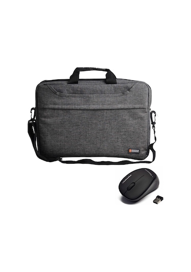 Classone Tl2564 15.6"Notebook El Çantası-Gri + Kablosuz Mouse