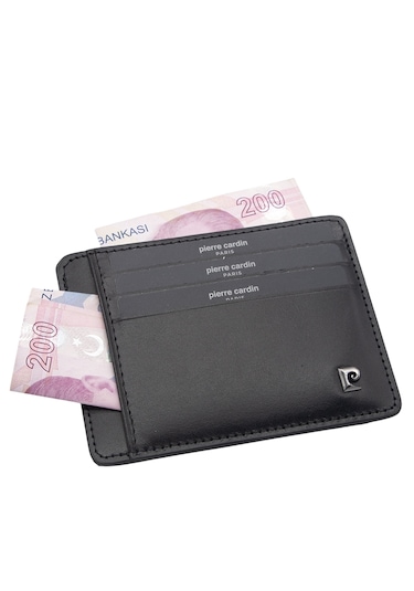 Pierre Cardin Siyah Analin Unisex Deri Kartlık 0422a55 Siyah-analin