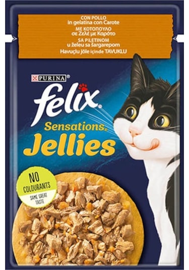 Purina Felix Sensation Tavuklu Havuçlu Pouch Kedi Konservesi 12 x 85 G