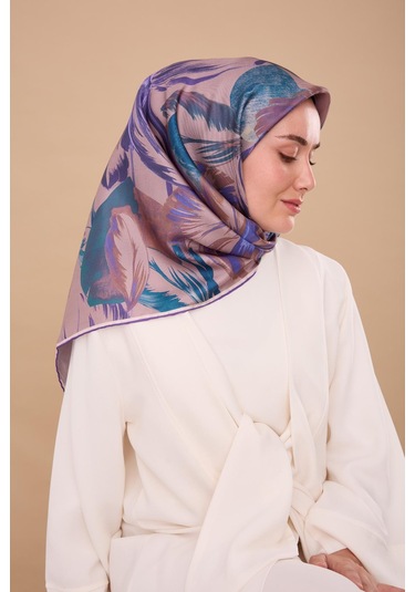 Silk Home Twill İpek Eşarp 11480-78 Pudra Vizon, Saks, Bebe Mavi, Petrol Yeşili, Mor