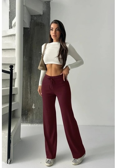 Fit Comfort Bej Salaş Pantolon Bordo A6011 Bordo