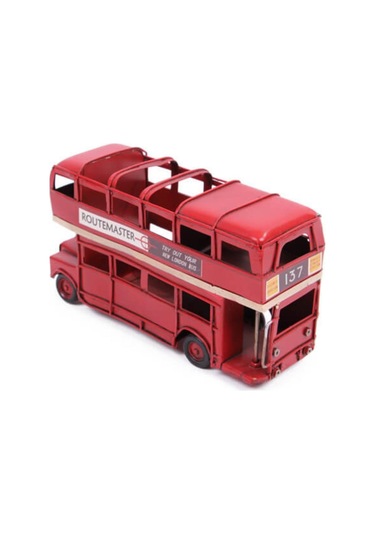 Dekoratif Metal Araba Londra Şehir Otobüsü Kalemlik 1 Adet