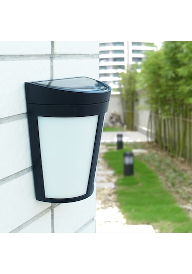 Geeroyoo 6 Led Güneş Enerjili Dış Mekan Yarım Duvar Lambası, Ip65 Su Geçirmez, 1000mah Şarj Edilebilir Pil, Sıcak Beyaz + Renkli Işık Çok Renkli